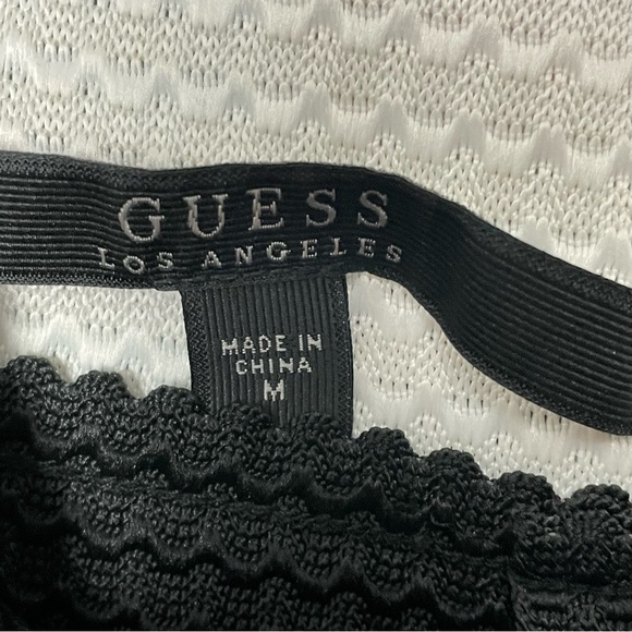 ❓ GUESS floral print striped pleated coquette stretchy structured skirt medium ❓ - Picture 6 of 9